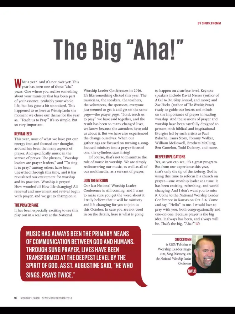 Screenshot di Worship Leader Magazine iPad 