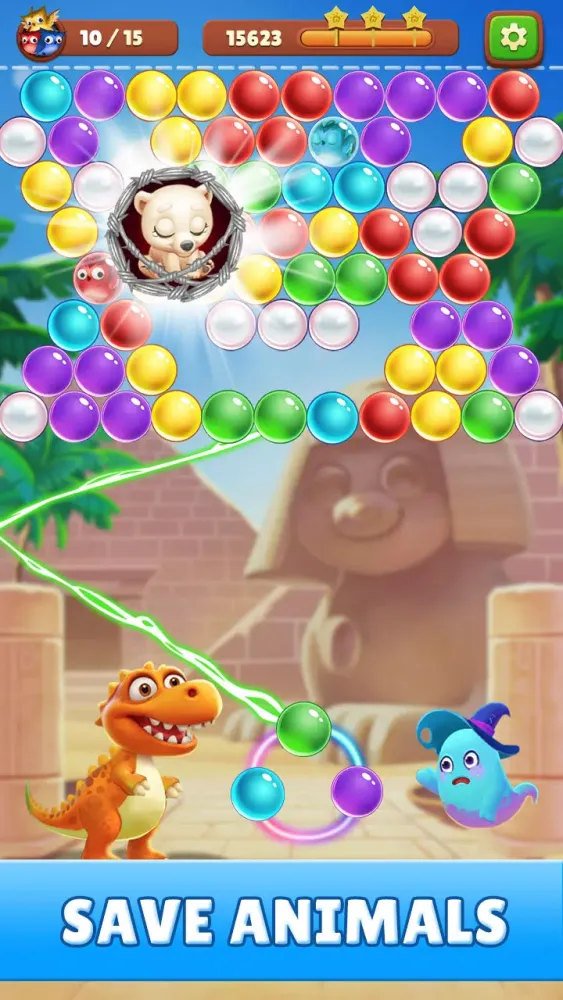 Ảnh chụp màn hình của Bubble Shooter - Dino Match