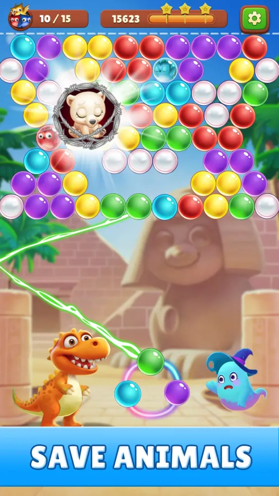 Ảnh chụp màn hình của Bubble Shooter - Dino Match