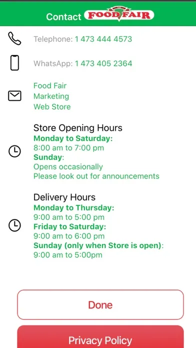 Ảnh chụp màn hình của Food Fair
