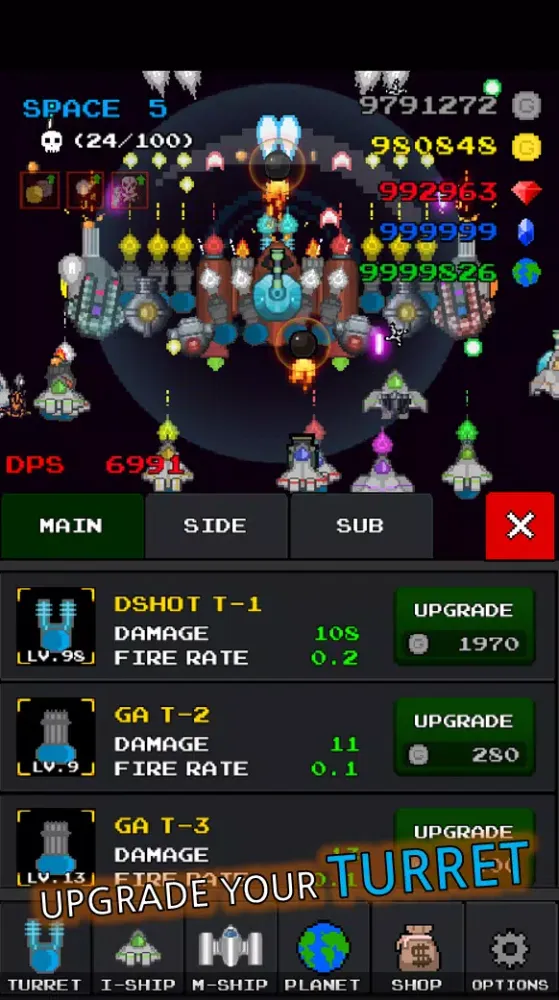 Tangkapan layar Grow Spaceship : Idle Shooting