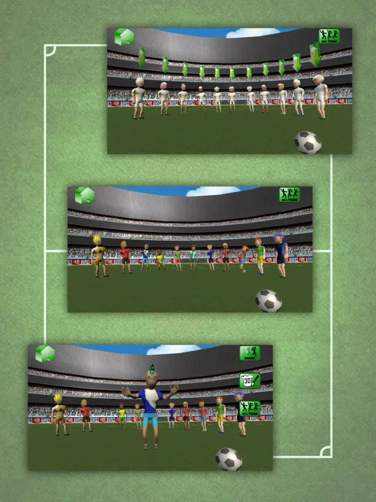 Eleven Goal 3D coloring book - painting soccer iPad 应用截图