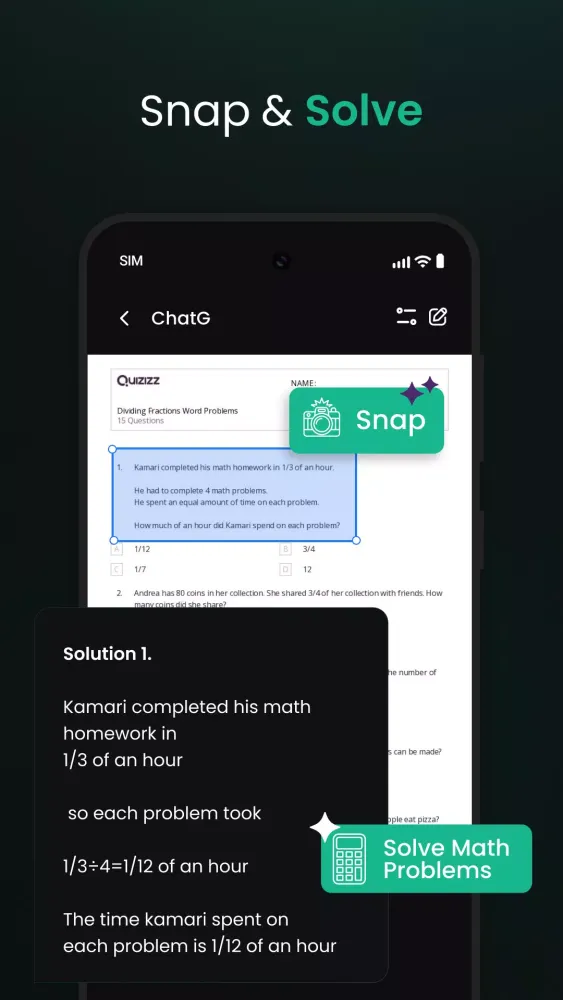 ภาพหน้าจอของ ChatG: AI Chat Bot Assistant