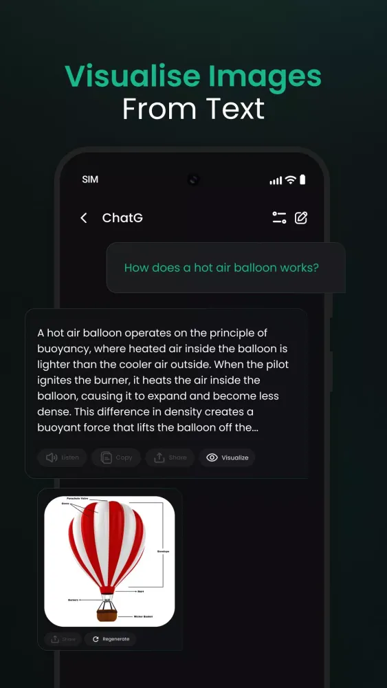 ภาพหน้าจอของ ChatG: AI Chat Bot Assistant