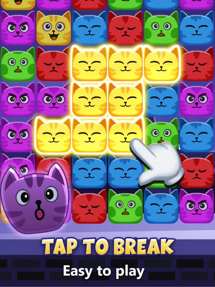 Block Cat Pop Time iPad  Screenshots