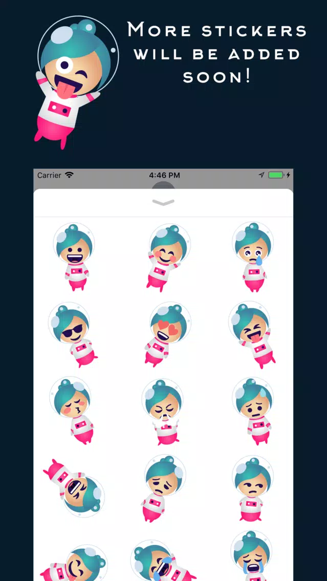 Astrogirl - Astronaut Emoji 스크린샷