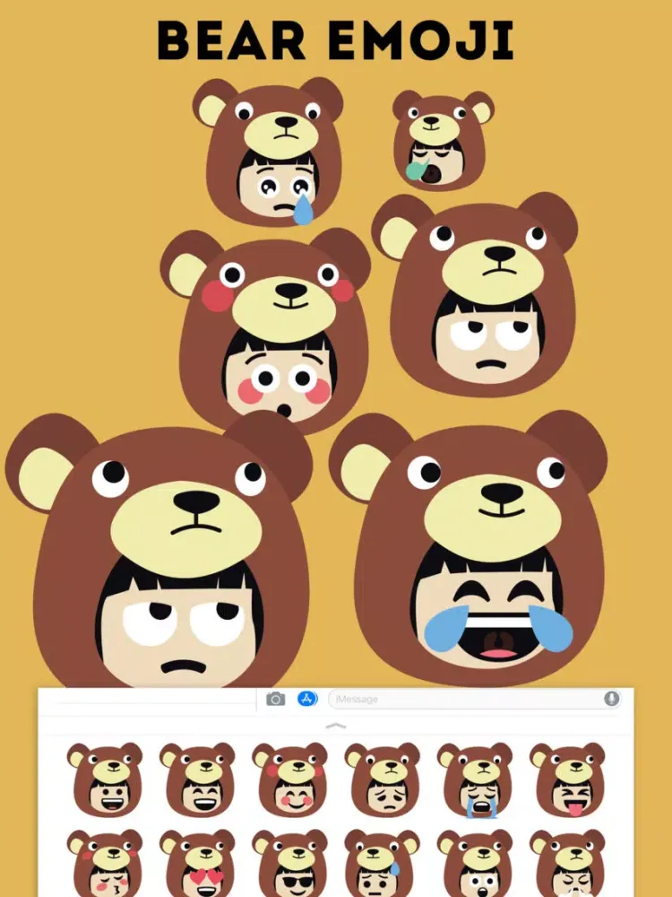 Bear Emoji - Cute Stickers iPad  Ekran Görüntüleri