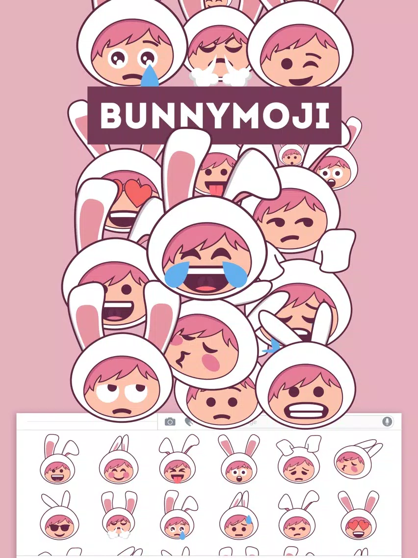 Zrzuty ekranu Bunnymoji - Cute Rabbit Bunny Emoji iPad 