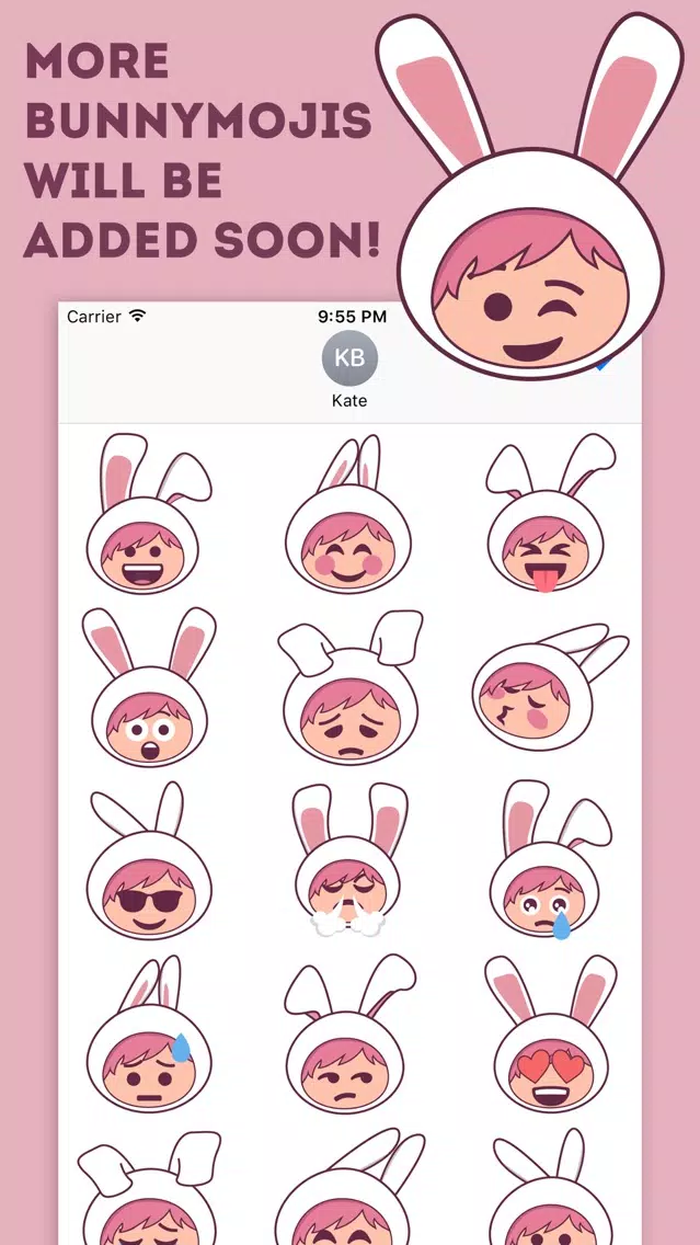 Zrzuty ekranu Bunnymoji - Cute Rabbit Bunny Emoji