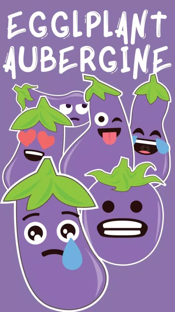 Eggplant Aubergine Stickers Screenshots