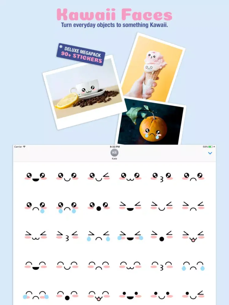 Captures d'écran de Kawaii Faces Deluxe iPad 