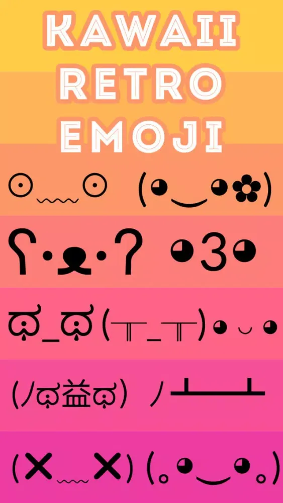 Скриншоты Kawaii Retro Emoji - Cute Pack