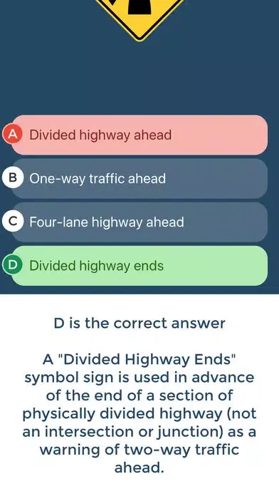Florida Driving Permit Test Screenshots