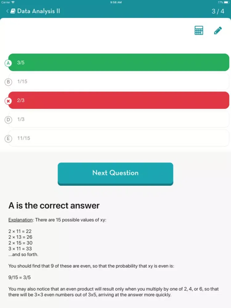 Zrzuty ekranu Brooklyn Prep - GRE® Math Test iPad 