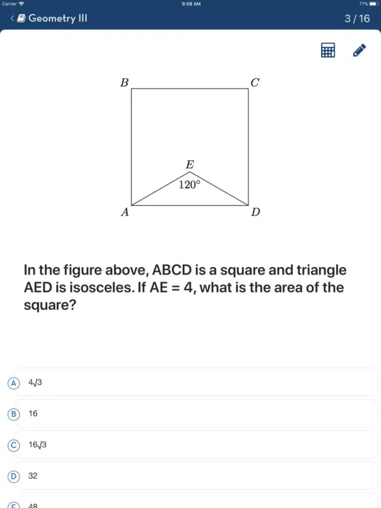 Zrzuty ekranu Brooklyn Prep - GRE® Math Test iPad 
