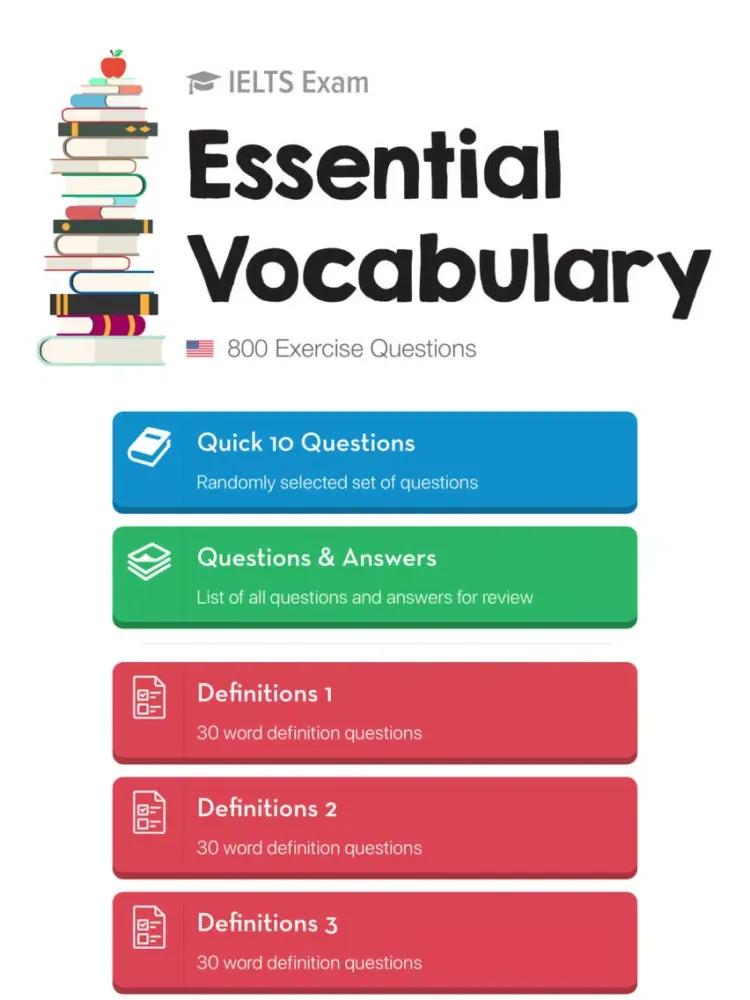 Tangkapan layar IELTS Practice: Vocabulary iPad 