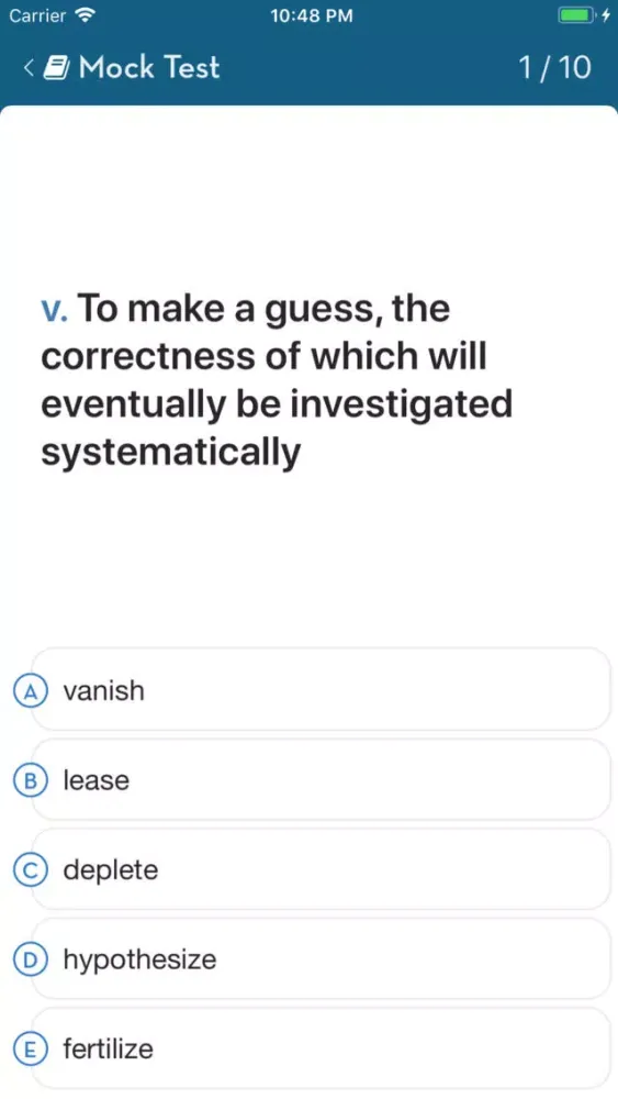 Tangkapan layar IELTS Practice: Vocabulary