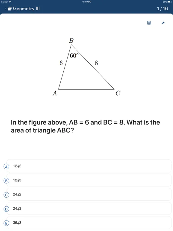 Tangkapan layar SAT Math: Practice Questions iPad 