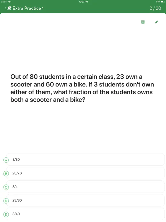 Tangkapan layar SAT Math: Practice Questions iPad 