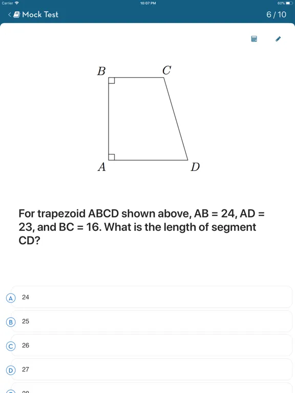 Tangkapan layar SAT Math: Practice Questions iPad 