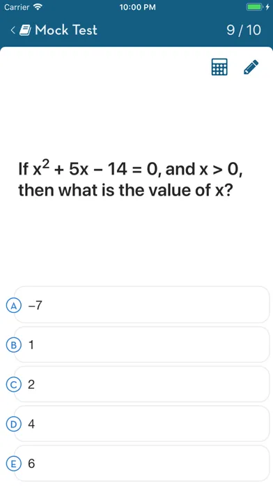 Tangkapan layar SAT Math: Practice Questions