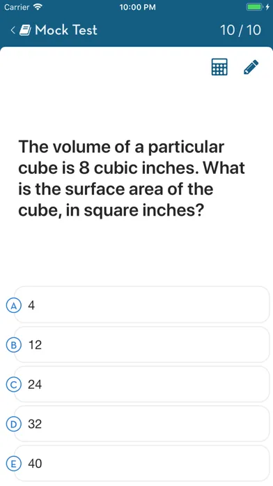 Tangkapan layar SAT Math: Practice Questions