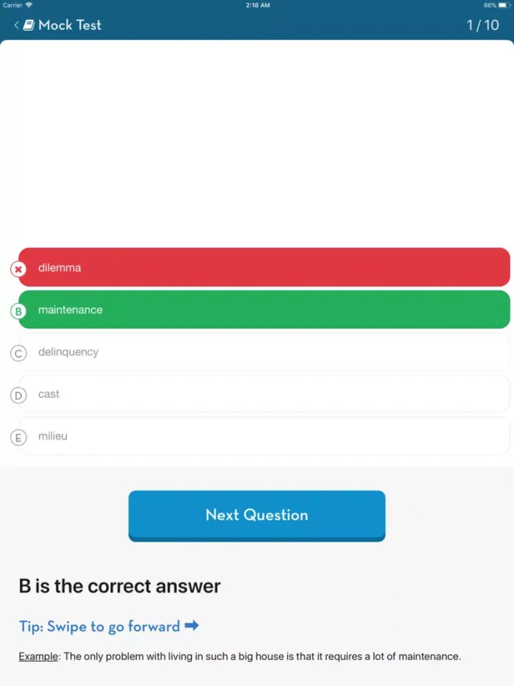 TOEIC Practice: Vocabulary iPad 應用截圖