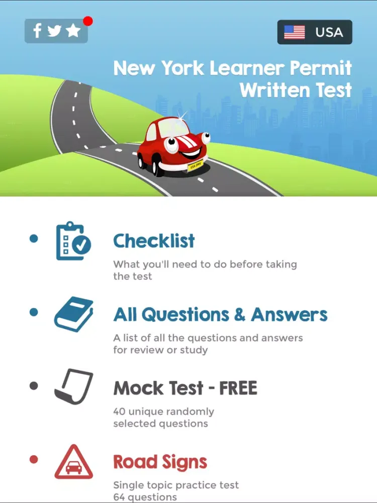 Zrzuty ekranu NY DMV Permit Practice Tests iPad 
