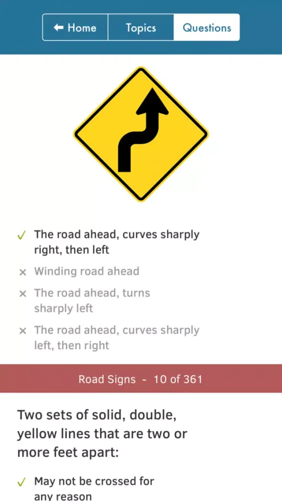 Zrzuty ekranu NY DMV Permit Practice Tests