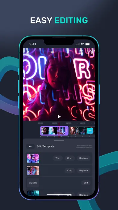 Capturas de tela do Compose Music Video Editor