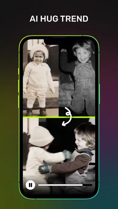 Capturas de tela do CloneAI - AI Hug Video Maker