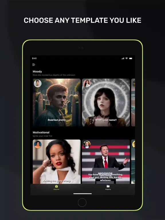 Lyricle AI Video Clip Maker iPad  Ekran Görüntüleri