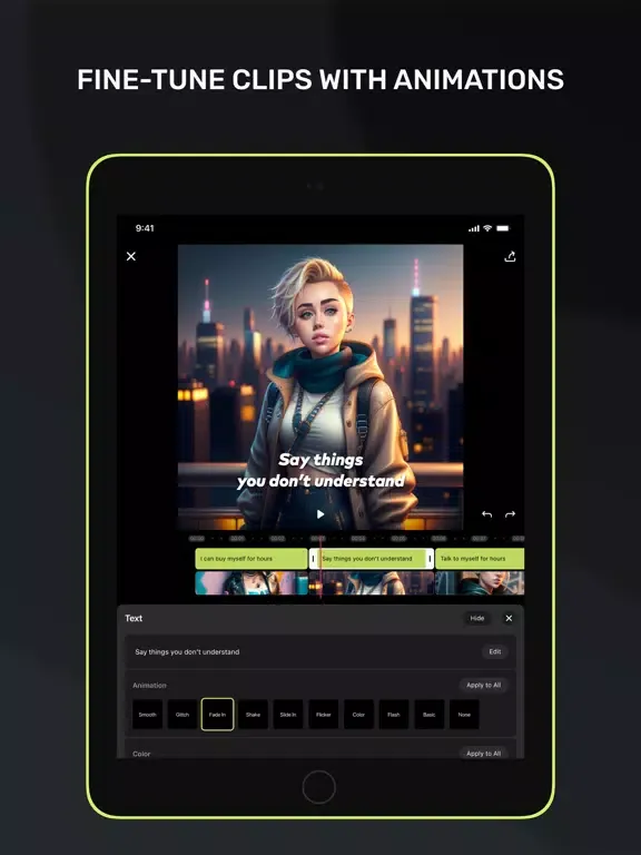 Lyricle AI Video Clip Maker iPad  Ekran Görüntüleri