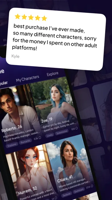 Screenshot di Fling AI Character & Roleplay