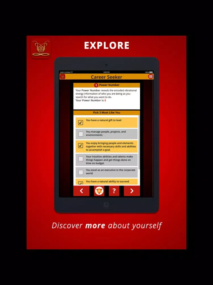 Capturas de tela do Career Seeker iPad 