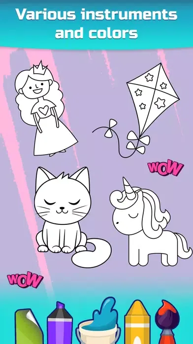 Zrzuty ekranu Drawing for Kids - color games