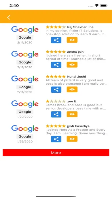 Captures d'écran de HAPPY CUSTOMER REVIEWS