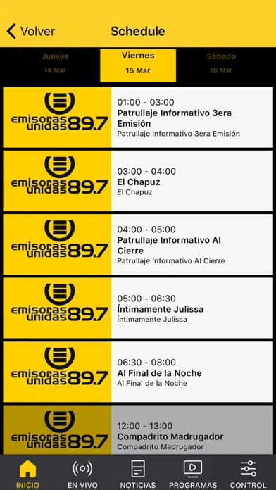Zrzuty ekranu Emisoras Unidas
