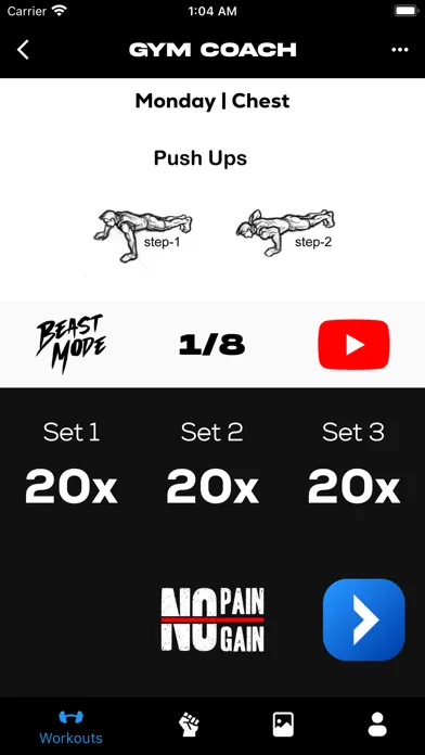 Capturas de pantalla de Gym Coach