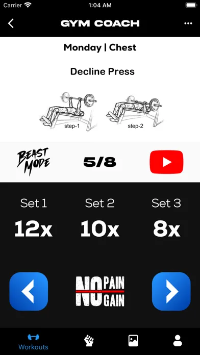 Capturas de pantalla de Gym Coach