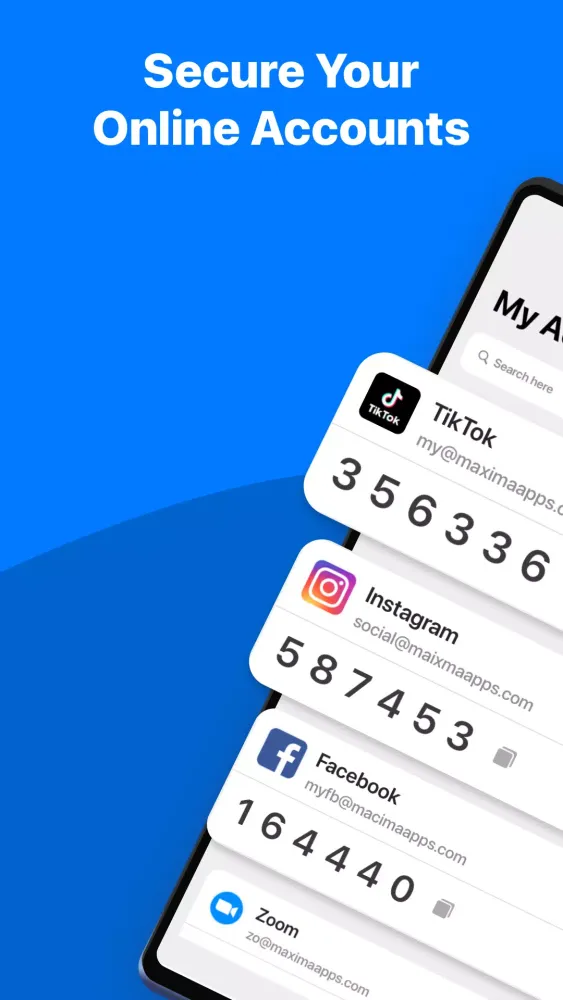 ภาพหน้าจอของ Authenticator App