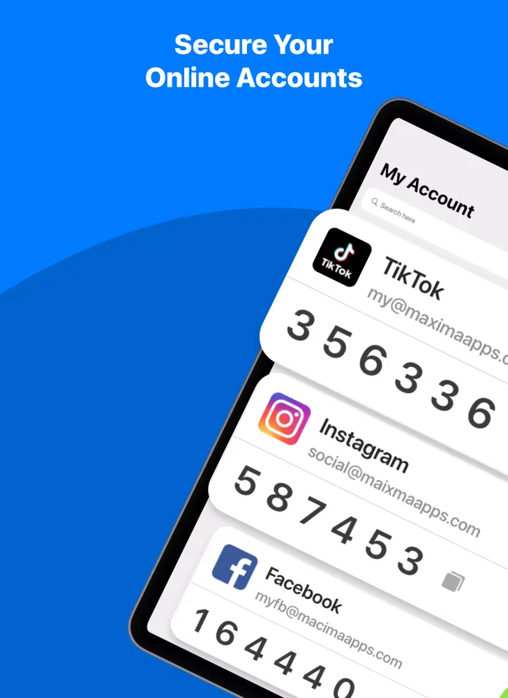 ภาพหน้าจอของ Authenticator App