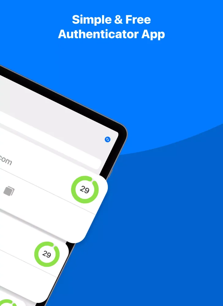 ภาพหน้าจอของ Authenticator App