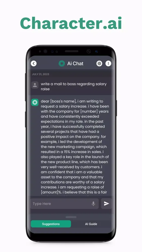 Tangkapan layar Ai Assistance, ChatBot: AiChat