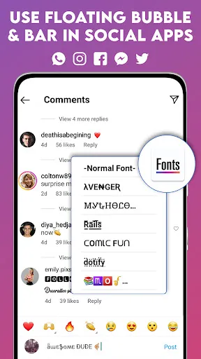 Cool Fonts & Keyboard for Bio Screenshots