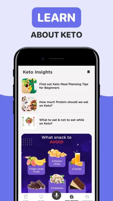 Captures d'écran de Keto Manager : Carb Diet App