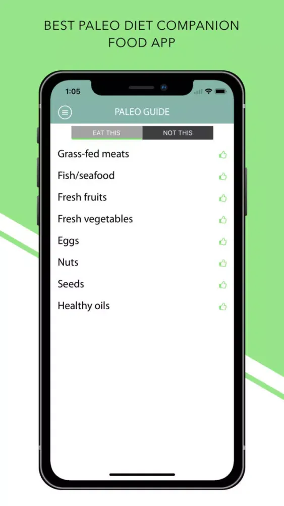 Paleo Diet - Food List Screenshots