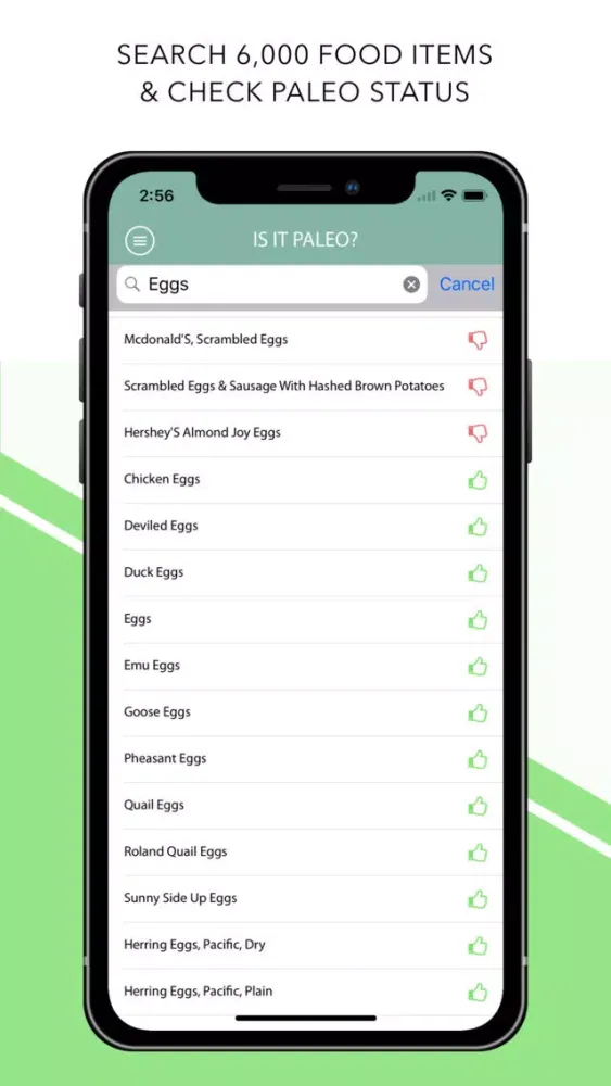 Paleo Diet - Food List Screenshots