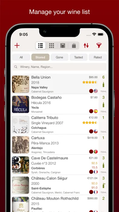 VinoCell - wine cellar manager 스크린샷