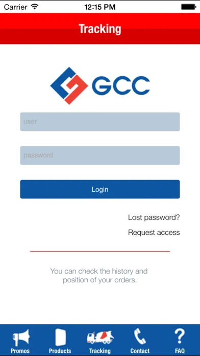 Screenshot di GCC Order Tracker